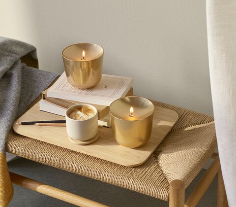 Stelton Solis Olielampe Brass
