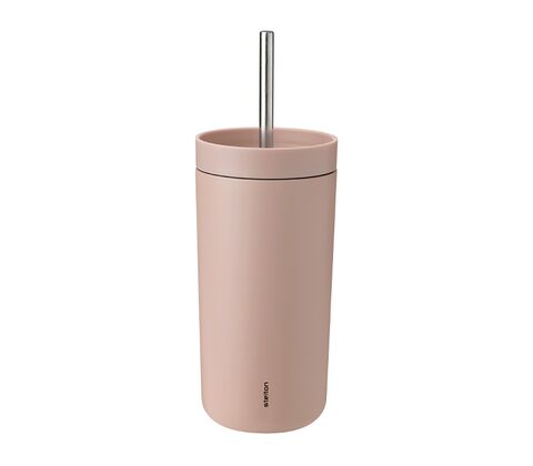 Stelton To Go Sip termokop med sugerør lyng 0,4 liter