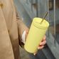 Stelton To Go Sip termokop med sugerør lysegul 0,4 liter