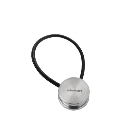 Stelton Journey nøglering sort/stål L 8,7 cm
