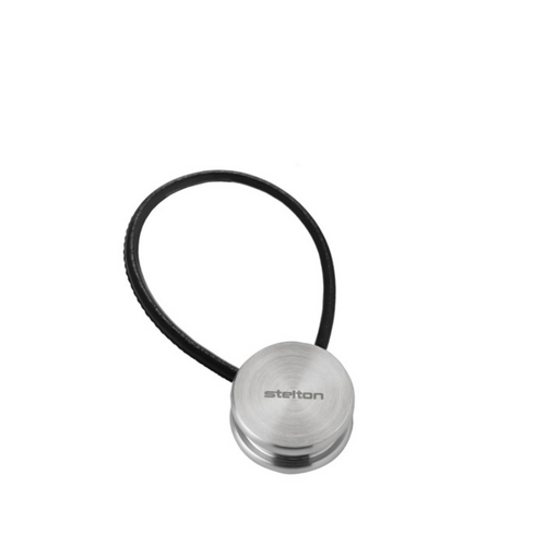 Stelton Journey nøglering sort/stål L 8,7 cm