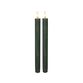 Cozzy LED stagelys grøn 22,5 cm 2 stk.