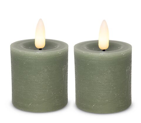 Cozzy LED bloklys Ø 4,8 x H 5 cm 2 stk. grøn