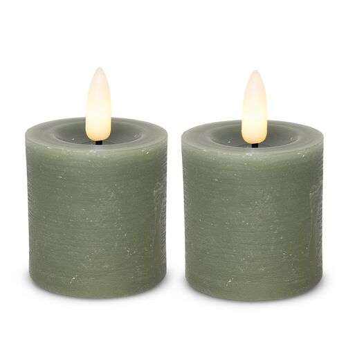 Cozzy LED bloklys Ø 4,8 x H 5 cm 2 stk. grøn