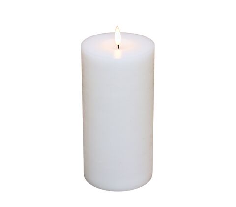 Cozzy LED bloklys Ø 10 x H 15 cm hvid