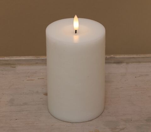 Cozzy LED bloklys Ø 10 x H 15 cm hvid
