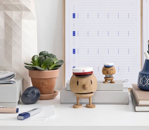 Hoptimist Bimble student blå hue egetræ 7,3 cm