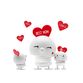 Hoptimist Bumble Love hvid 8,7 cm