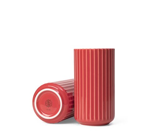 Lyngby Porcelæn vase rød H 15,5 cm 