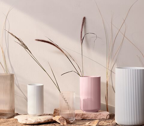 Lyngby Porcelæn vase rosa H 25 cm 