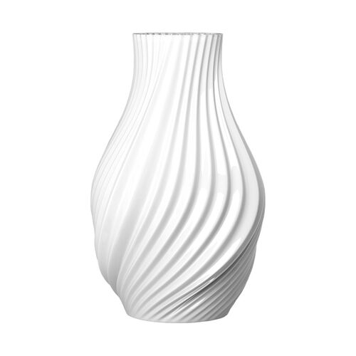 Lyngby Porcelæn Twist vase hvid H18 cm