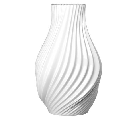 Lyngby Porcelæn Twist vase hvid H18 cm