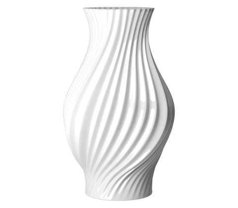 Lyngby Porcelæn Twist vase hvid H25 cm