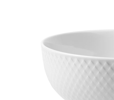 Lyngby Porcelæn Rhombe Color skål hvid Ø15,5 cm