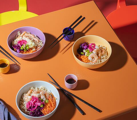 Lyngby Porcelæn Rhombe Color skål hvid Ø15,5 cm