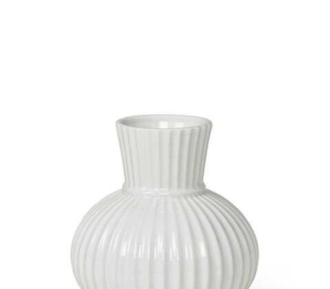Lyngby Porcelæn Tura vase hvid 14,5 cm