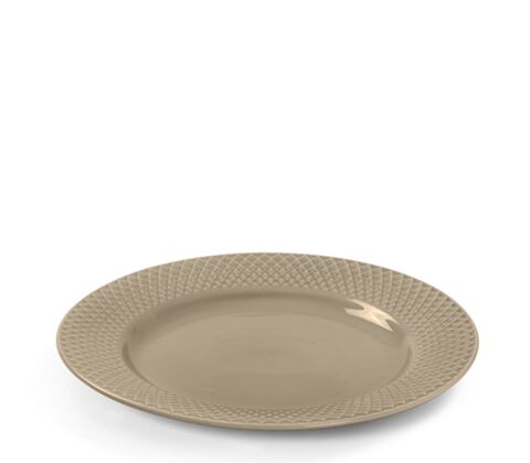 Lyngby Porcelæn Rhombe Earth frokosttallerken 23 cm clay