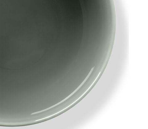 Lyngby Porcelæn Rhombe Earth skål moss Ø 13 cm