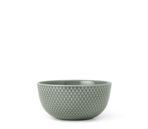 Lyngby Porcelæn Rhombe Earth skål moss Ø 13 cm