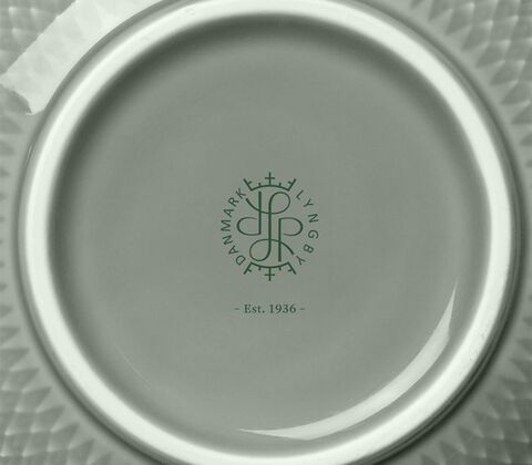 Lyngby Porcelæn Rhombe Earth skål moss Ø 13 cm