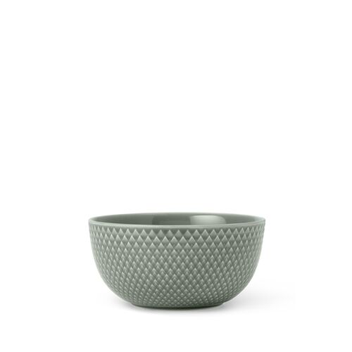 Lyngby Porcelæn Rhombe Earth skål moss Ø 13 cm