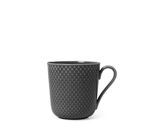Lyngby Porcelæn Rhombe Earth krus med hank 39 cl slate
