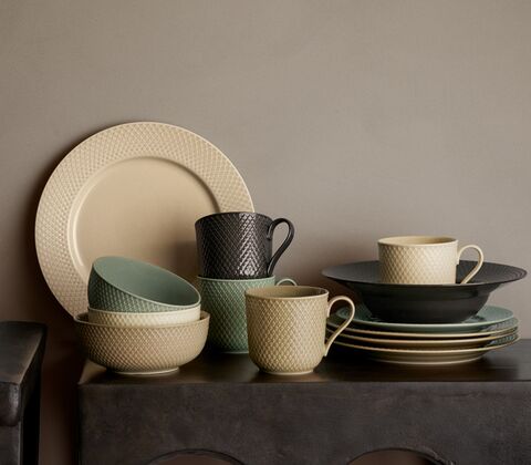 Lyngby Porcelæn Rhombe Earth krus med hank 39 cl slate