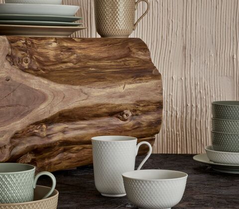 Lyngby Porcelæn Rhombe Earth krus med hank 39 cl clay