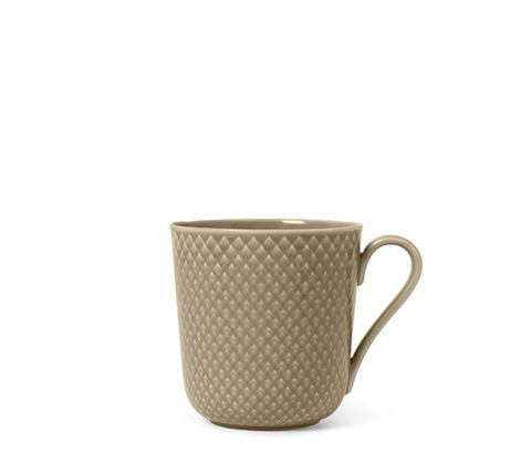 Lyngby Porcelæn Rhombe Earth krus med hank 39 cl clay