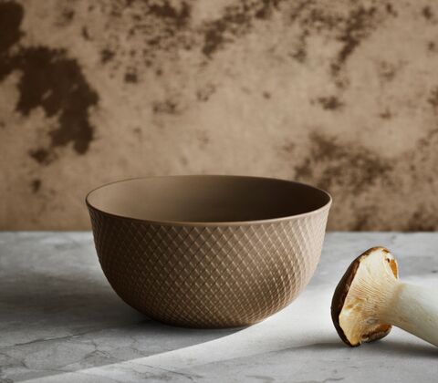 Lyngby Porcelæn Rhombe Earth skål clay Ø 17,5 cm