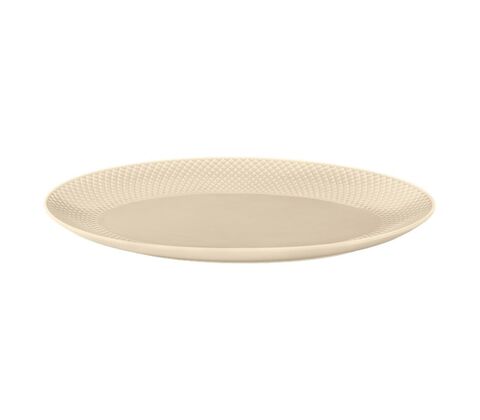 Lyngby Porcelæn Rhombe Earth ovalt serveringsfad 35x26,5 cm