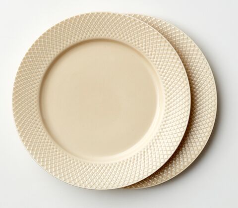 Lyngby Porcelæn Rhombe Earth middagstallerken marble 2 stk. Ø 27 cm