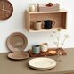 Lyngby Porcelæn Rhombe Earth frokosttallerken clay 2 stk. Ø 23 cm