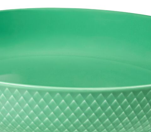 Lyngby Porcelæn Rhombe Color serveringsskål Ø 28 cm grøn