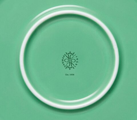 Lyngby Porcelæn Rhombe Color serveringsskål Ø 28 cm grøn