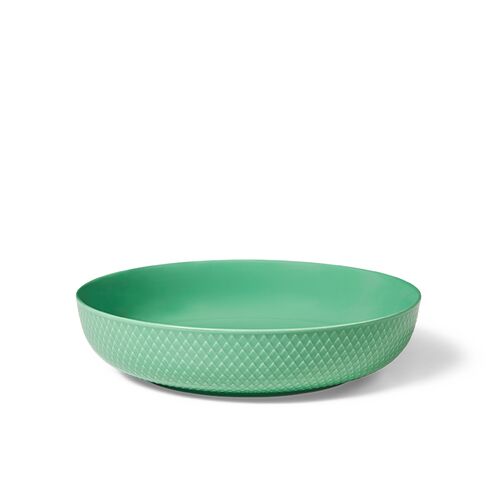 Lyngby Porcelæn Rhombe Color serveringsskål Ø 28 cm grøn