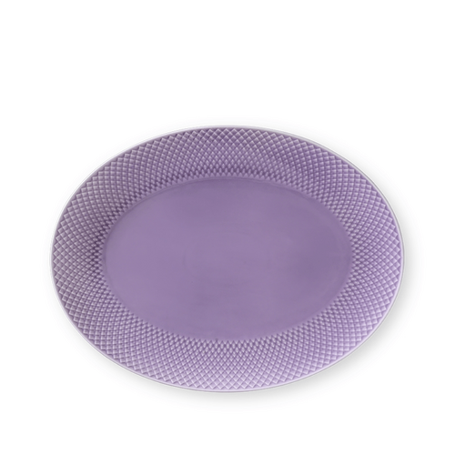 Lyngby Porcelæn Rhombe Color fad lilla 35 cm