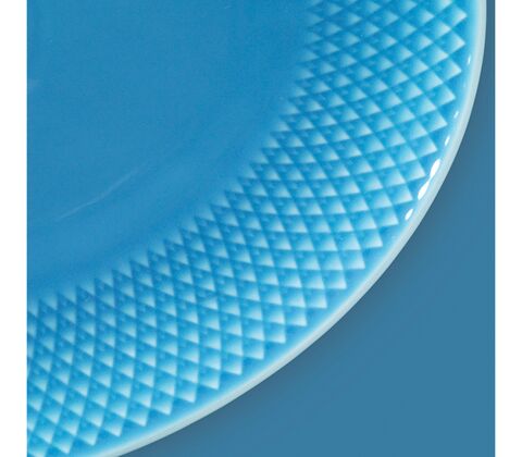 Lyngby Porcelæn Rhombe Color serveringsfad blå 28,5 cm