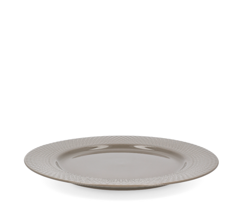 Lyngby Porcelæn Rhombe Earth middagstallerken clay Ø 27 cm
