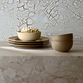 Lyngby Porcelæn Rhombe Earth middagstallerken clay Ø 27 cm