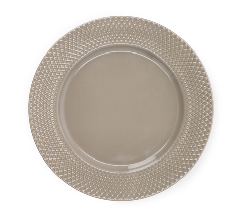 Lyngby Porcelæn Rhombe Earth middagstallerken clay Ø 27 cm