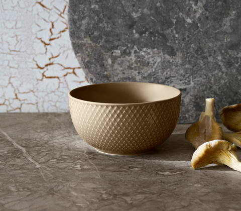 Lyngby Porcelæn Rhombe Earth skål clay Ø 13 cm