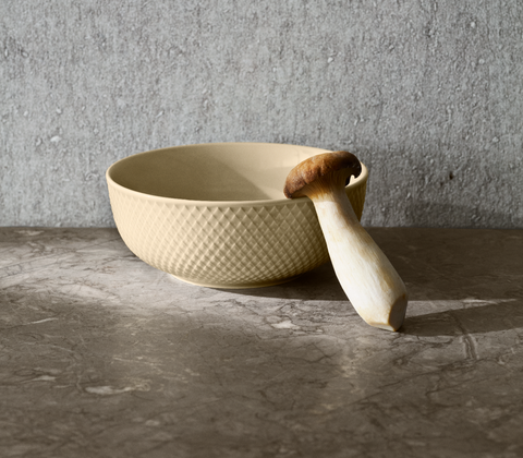 Lyngby Porcelæn Rhombe Earth skål marble Ø15.5 cm