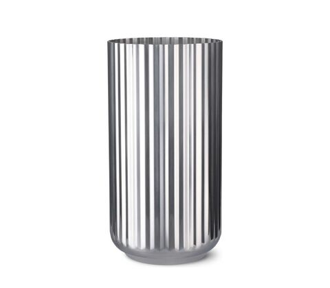 Lyngby vase rustfrit stål H 20,5 cm