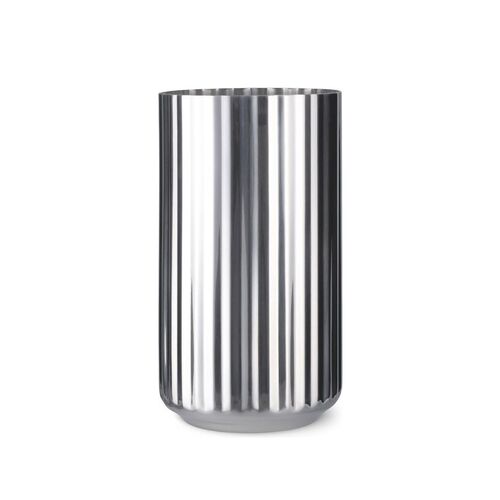Lyngby vase rustfrit stål H 15,5 cm