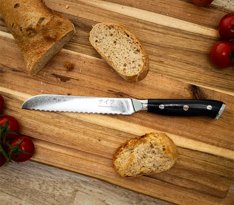 Hâws Damascus brødkniv L 15,2 cm