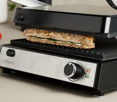 Haws Møn bord- og paninigrill 29x26 cm 2000 Watt 