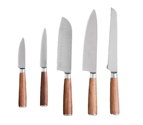 Hâws Santo Chef knivsæt valnød 5 stk.