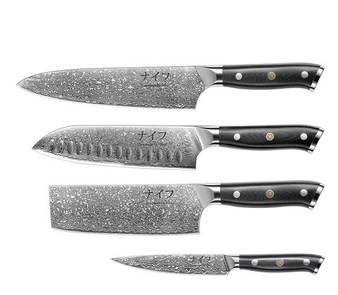 Damascus by Hâws knivsæt 4 dele