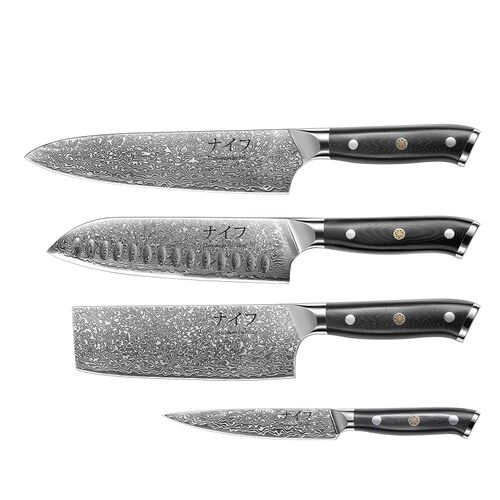 Damascus by Hâws knivsæt 4 dele